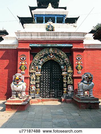 Stock Photo - Nepal, temple, east, mystic, artificial, building. Fotosearch