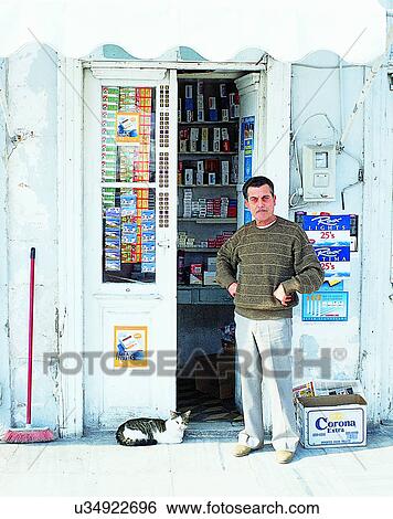 outdoors, doorway, storefront, building, Aegean sea View Large Photo Image Stock Photograph - outdoors, doorway, storefront, building, Aegean sea. Fotosearch