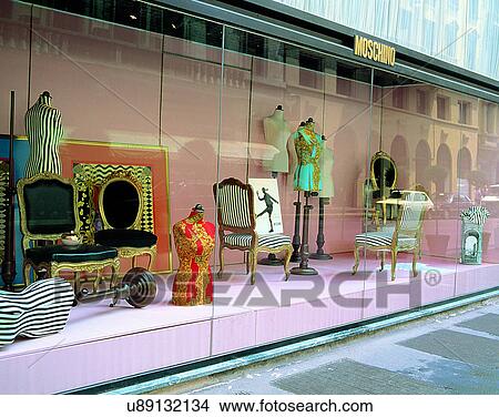 Picture - outdoors, Italy, Europe, city, buildings, storefront. Fotosearch