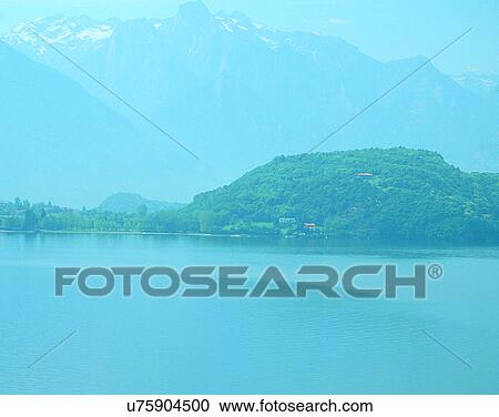 Stock Image - outdoors, Italy, Europe, countryside, mountains, water. Fotosearch