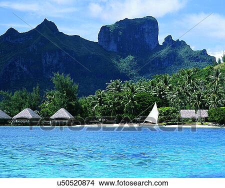 Pacific Ocean, islands, scenery, outdoors, sky, water View Large Photo Image Picture - Pacific Ocean, islands, scenery, outdoors, sky, water. Fotosearch