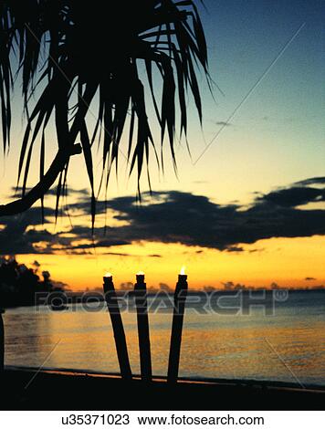 Stock Image - Pacific Ocean, islands, scenery, outdoors, sky, water. Fotosearch