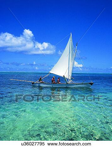 Stock Photography - Pacific Ocean, islands, scenery, outdoors, sky, water. Fotosearch
