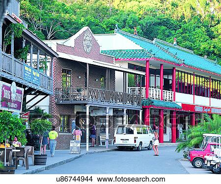 Picture - scenery, Australia, town, buildings, people, tourists. Fotosearch