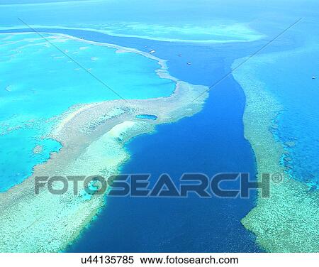 Stock Photography - scenery, Australia, water, aerial view, sea. Fotosearch