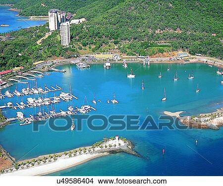 Picture - scenery, Australia, water, bay, pier, boats. Fotosearch