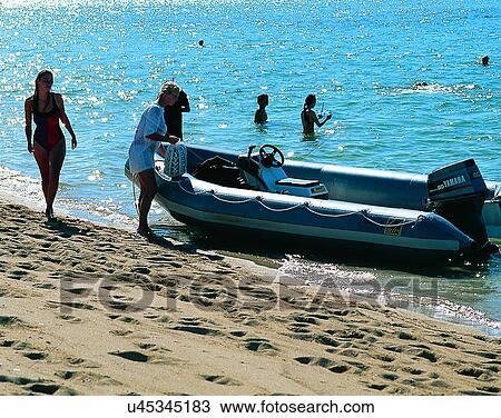 scenery, Australia, water, beach, boat, people View Large Photo Image Stock Image - scenery, Australia, water, beach, boat, people. Fotosearch