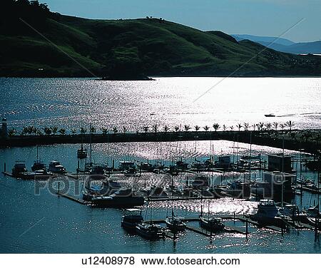 Stock Photo - scenery, Australia, water, sky, harbor, pier. Fotosearch
