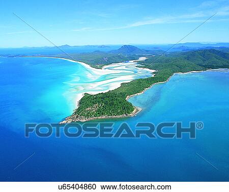 Stock Image - scenery, Australia, water, sky, islands, sea. Fotosearch