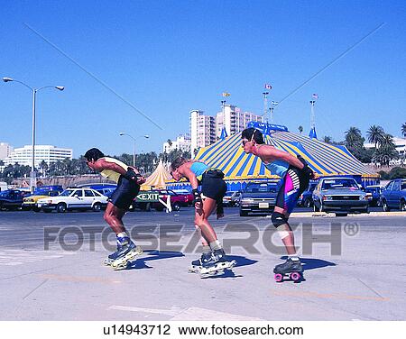 sport, outdoors, city, parking lot, people, rollerskating View Large Photo Image Stock Image - sport, outdoors, city, parking lot, people, rollerskating. Fotosearch