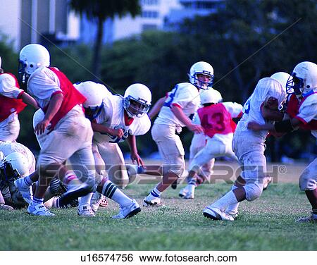 Stock Photograph - sport, outdoors, football, team. Fotosearch