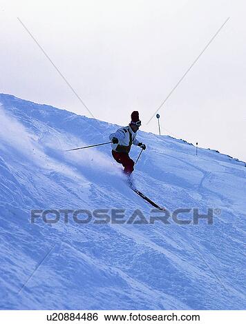 sport, outdoors, mountain, winter, snow, skiing View Large Photo Image Stock Photograph - sport, outdoors, mountain, winter, snow, skiing. Fotosearch