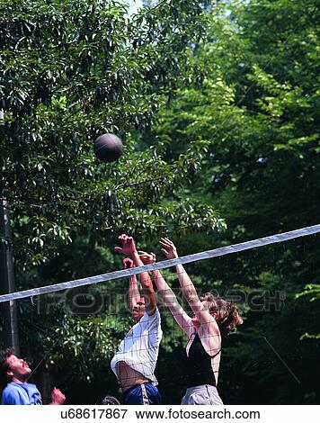 sport, outdoors, vollyball, net, ball, people View Large Photo Image Stock Photo - sport, outdoors, vollyball, net, ball, people. Fotosearch