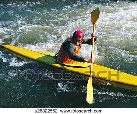sport, outdoors, water, kayak, person, paddle View Large Photo Image Stock Image - sport, outdoors, water, kayak, person, paddle. Fotosearch