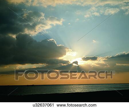 sun light, sun, sky, clouds, outdoors, sunset View Large Photo Image Stock Image - sun light, sun, sky, clouds, outdoors, sunset. Fotosearch