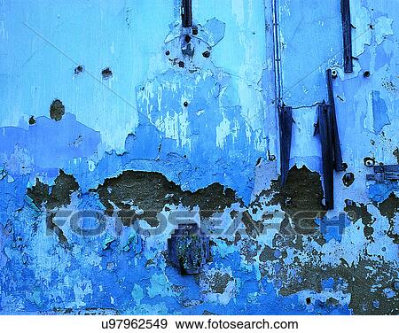 wall, close-up, concrete, paint, peeling, blue View Large Photo Image Stock Photo - wall, close-up, concrete, paint, peeling, blue. Fotosearch