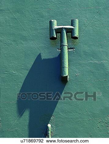 Stock Image - wall, close-up, green, shadow. Fotosearch