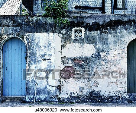 wall, old, brick, peeling, paint, doorways View Large Photo Image Stock Image - wall, old, brick, peeling, paint, doorways. Fotosearch