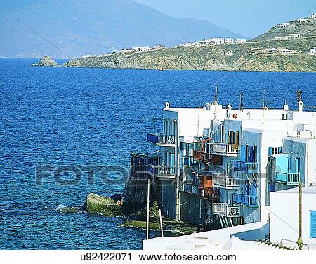 water, outdoors, islands, buildings, seaside, Aegean sea View Large Photo Image Stock Image - water, outdoors, islands, buildings, seaside, Aegean sea. Fotosearch