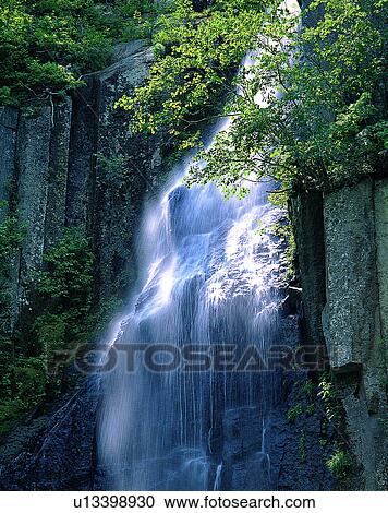 waterfall, nature, outdoors, rocks, trees, sunlight View Large Photo Image Stock Image - waterfall, nature, outdoors, rocks, trees, sunlight. Fotosearch