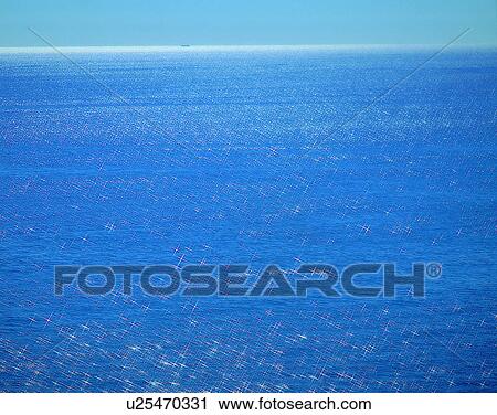 Stock Image - waves, water, outdoors, calm, horizon, sky. Fotosearch