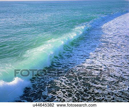 Stock Image - waves, water, outdoors, daylight, foam. Fotosearch