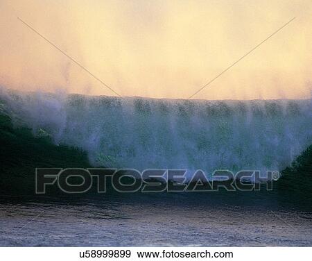 Stock Photo - waves, water, outdoors, daylight, crest, splash. Fotosearch