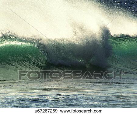 Stock Photo - waves, water, outdoors, daylight, crest, splash. Fotosearch