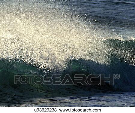 Stock Photo - waves, water, outdoors, daylight, crest, splash. Fotosearch