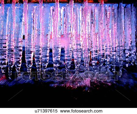 Stock Photography - winter, outdoors, close-up, icicles. Fotosearch