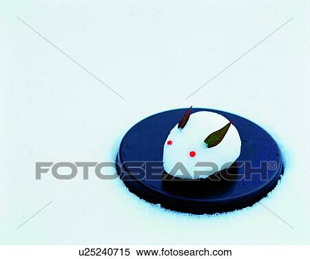Stock Photography - winter, outdoors, snow, close-up, novelty, snow-rabbit. Fotosearch