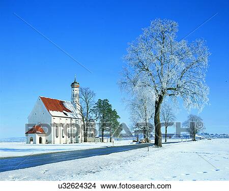 winter, snow, outdoors, sky, buildings, church View Large Photo Image Picture - winter, snow, outdoors, sky, buildings, church. Fotosearch