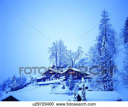 winter, snow, outdoors, sky, buildings, house View Large Photo Image Stock Image - winter, snow, outdoors, sky, buildings, house. Fotosearch