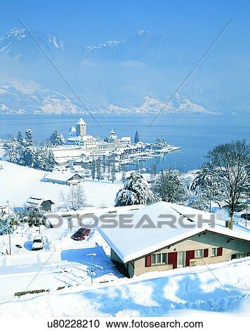 winter, snow, outdoors, sky, buildings, mountains View Large Photo Image Stock Image - winter, snow, outdoors, sky, buildings, mountains. Fotosearch