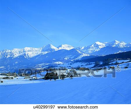 winter, snow, outdoors, sky, buildings, mountains View Large Photo Image Stock Photo - winter, snow, outdoors, sky, buildings, mountains. Fotosearch
