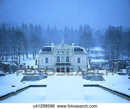 Stock Photo - winter, snow, outdoors, sky, buildings, house. Fotosearch