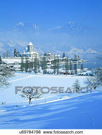 winter, snow, outdoors, sky, buildings, mountains View Large Photo Image Stock Photo - winter, snow, outdoors, sky, buildings, mountains. Fotosearch