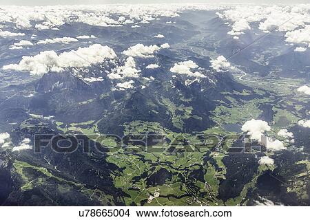 Aerial view of the Alps View Large Photo Image Picture - Aerial view of the Alps. Fotosearch