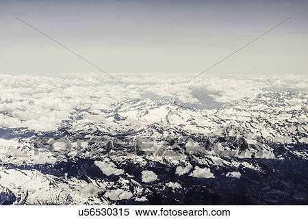 Stock Photography - Aerial view of the Alps. Fotosearch