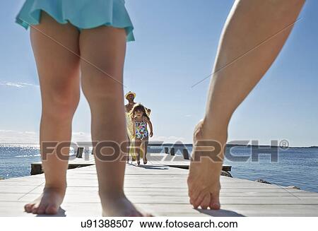 Close up of family walking on pier, Utvalnas, Gavle, Sweden View Large Photo Image Stock Photo - Close up of family walking on pier, Utvalnas, Gavle, Sweden. Fotosearch