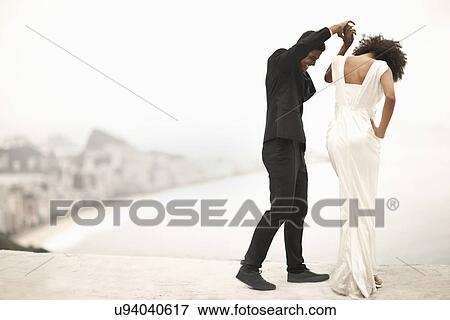 Stock Photo - Couple dancing, Alto Vidigal, Rio de Janeiro, Brazil. Fotosearch
