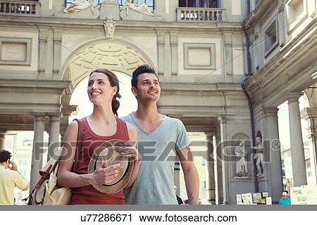 Couple visiting Uffizi Gallery, Florence, Tuscany, Italy View Large Photo Image Stock Image - Couple visiting Uffizi Gallery, Florence, Tuscany, Italy. Fotosearch