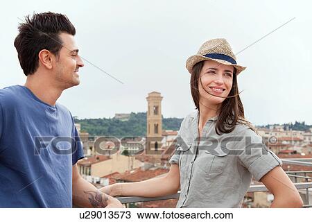 Couple with view of Florence in background, Tuscany, Italy View Large Photo Image Stock Image - Couple with view of Florence in background, Tuscany, Italy. Fotosearch