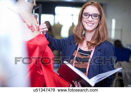 Stock Photo - Fashion design students in class. Fotosearch