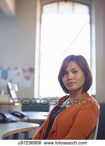 Stock Photo - Female office worker. Fotosearch