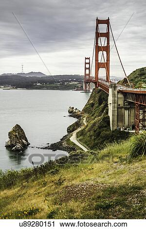 Golden Gate Bridge, San Francisco Bay, California View Large Photo Image Stock Image - Golden Gate Bridge, San Francisco Bay, California. Fotosearch