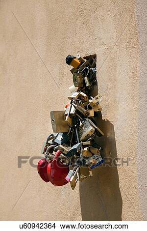 Picture - Love locks, Florence, Tuscany, Italy. Fotosearch