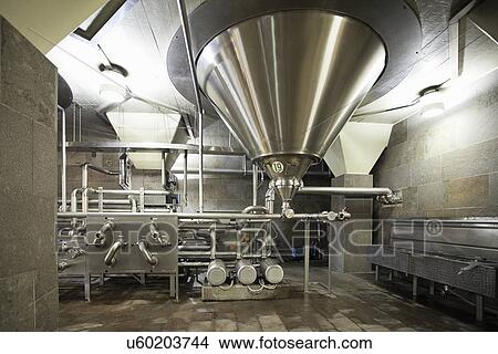 Picture - Machinery in a brewery. Fotosearch