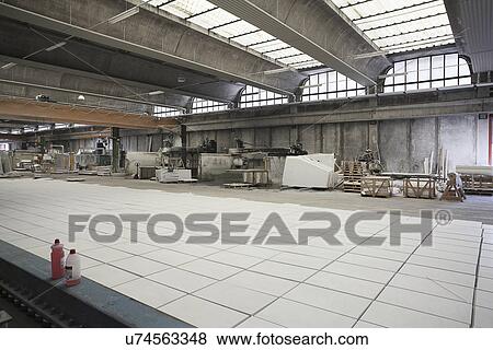Stock Photo - Marble slabs in factory. Fotosearch