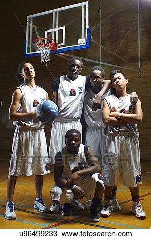 Portrait of basketball team View Large Photo Image Stock Image - Portrait of basketball team. Fotosearch